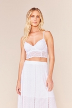 Top renda My Place barbatanas branco