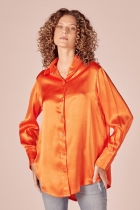 Camisa My Place cetim papaia 