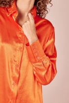 Camisa My Place cetim papaia 