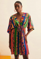 Vestido CaCay curto detalhe túnel
