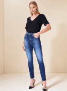 Calça ALLS jeans skinny lav escura denim 
