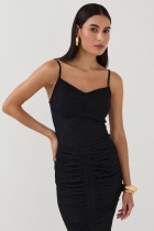 Blusa ALLS regata busto franzido textura 