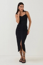 Blusa ALLS regata busto franzido textura 