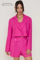 Bermuda ALLS assimétrico com pregas linho 