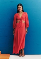 Saia CaCay maxi midi assimetrica lisa