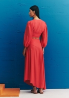 Saia CaCay maxi midi assimetrica lisa