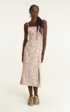 Vestido Cantão alca linho bordado brisa unica sr