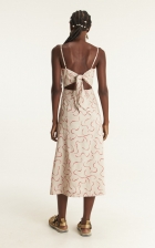 Vestido Cantão alca linho bordado brisa unica sr