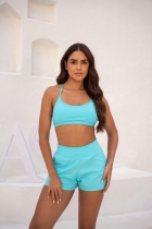 F486-SHORT FITNESS SOBREPOSTO COM BOLSO